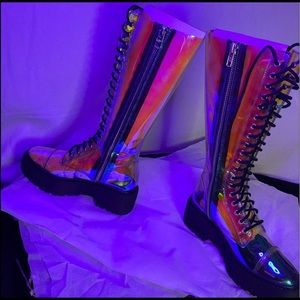 Dolls Kill Cosmic Renegade Combat Boots